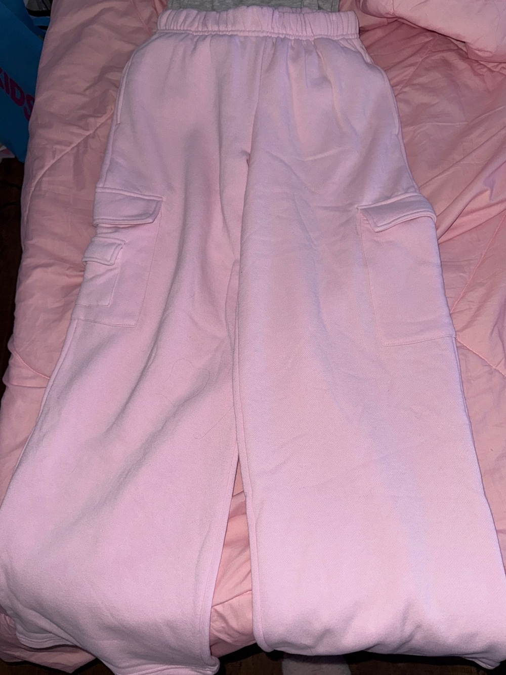 Pink Cargo Sweatpants